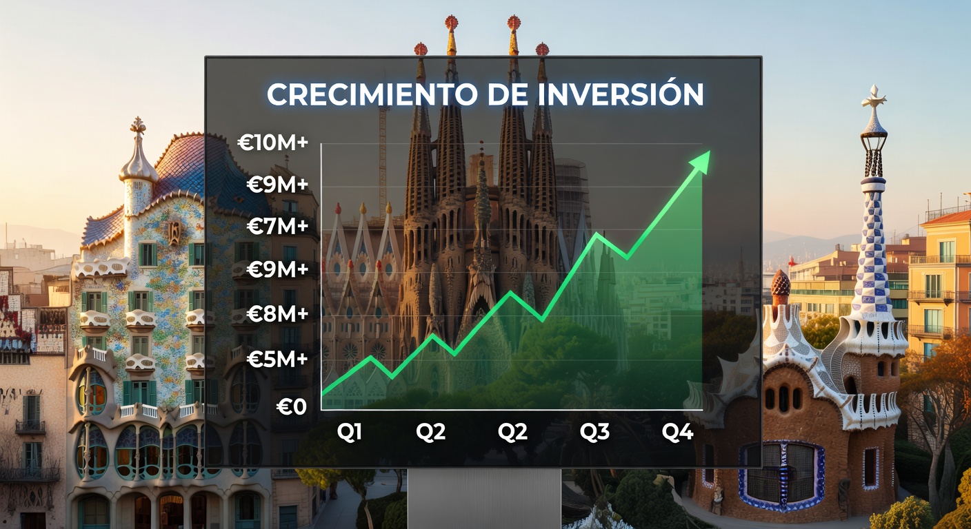 Gráfico de crecimiento de inversión en España
